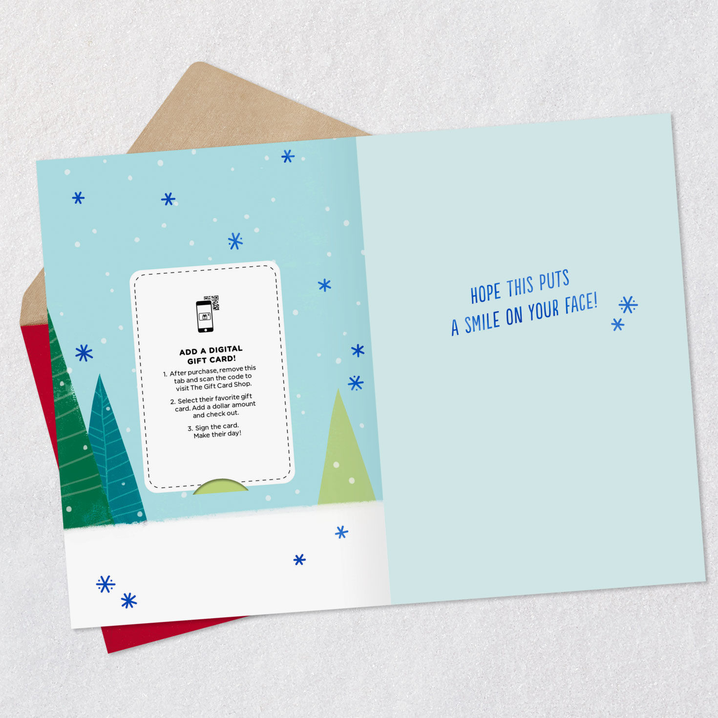 Happy Holidays Smiling Snowman Gift Card Greeting Holiday Card, , large image number 3