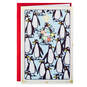 Festive Penguin Standing Out in a Crowd Funny Christmas Card, , large image number 1