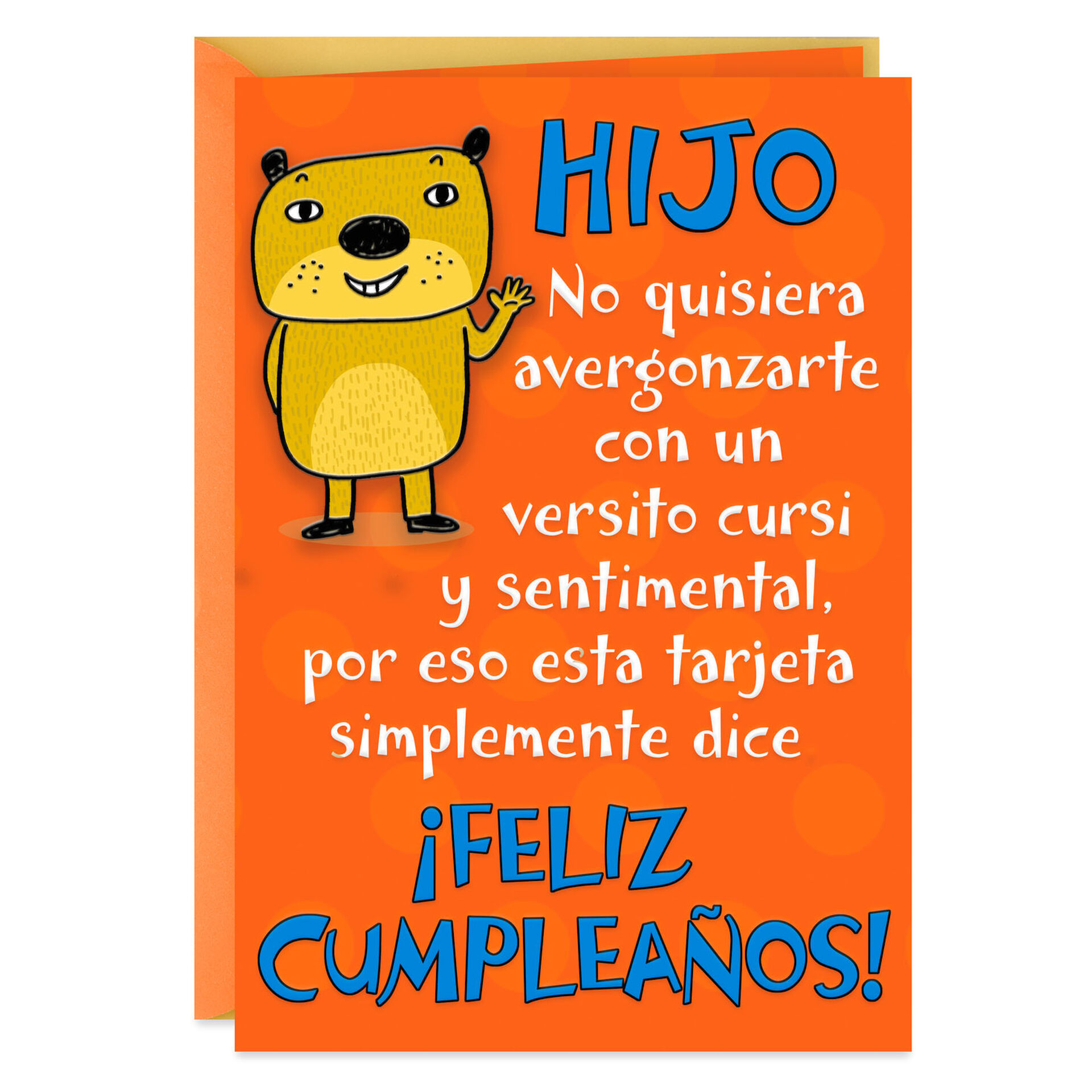 A Simple Wish For My Son Spanish Language Funny Birthday Card Greeting Cards Hallmark