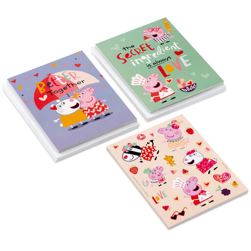 Peppa Pig Kids Assorted Valentines With Stickers, Pack of 24, 