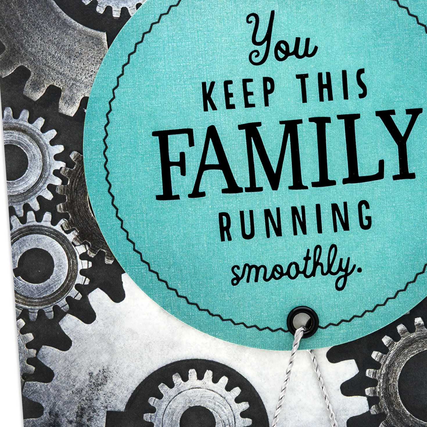 Metallic Gears Dad Father's Day Card Card Front Detail image number 5