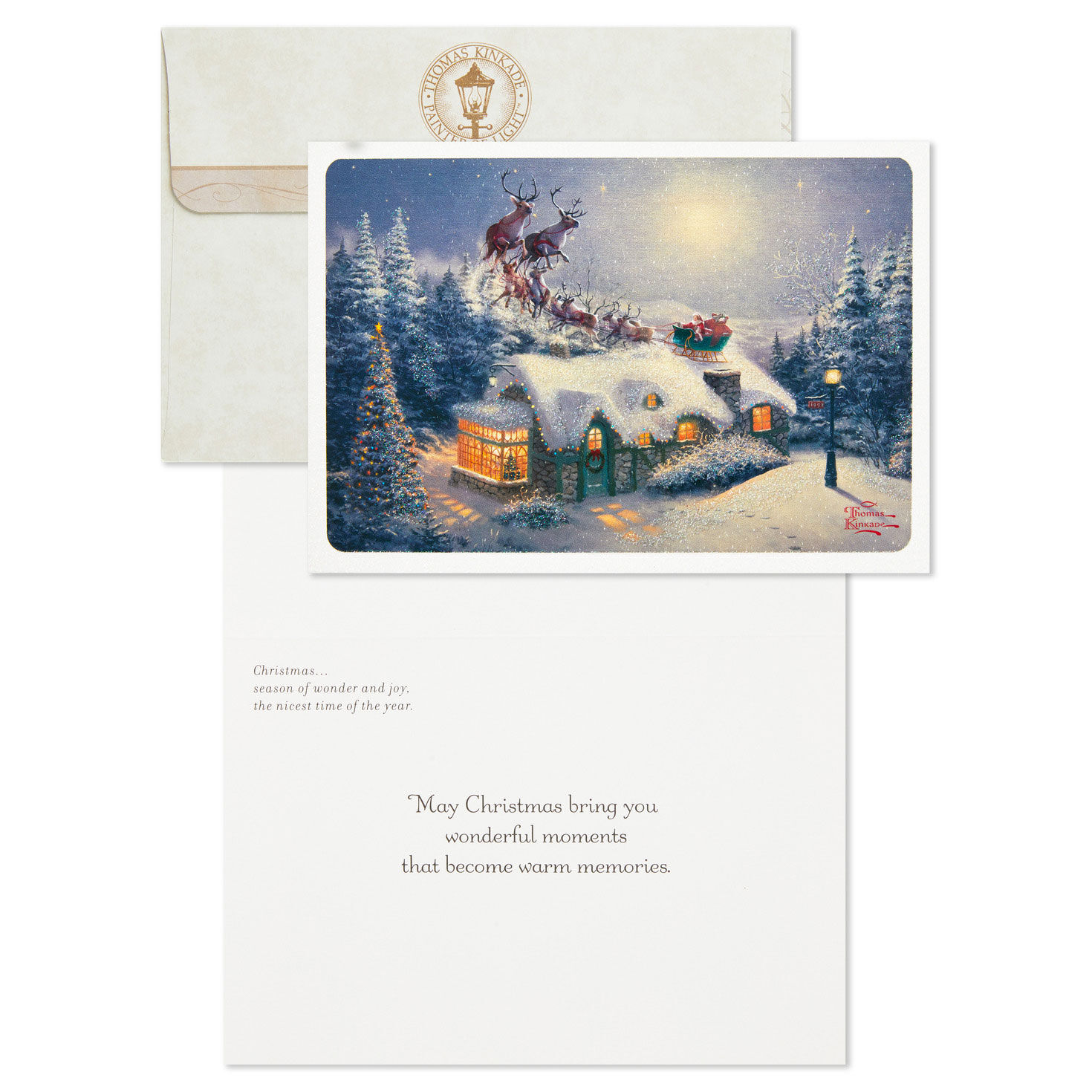 Thomas Kinkade Santa and Sleigh Boxed Christmas Cards, Pack of 16 for only USD 15.49 | Hallmark