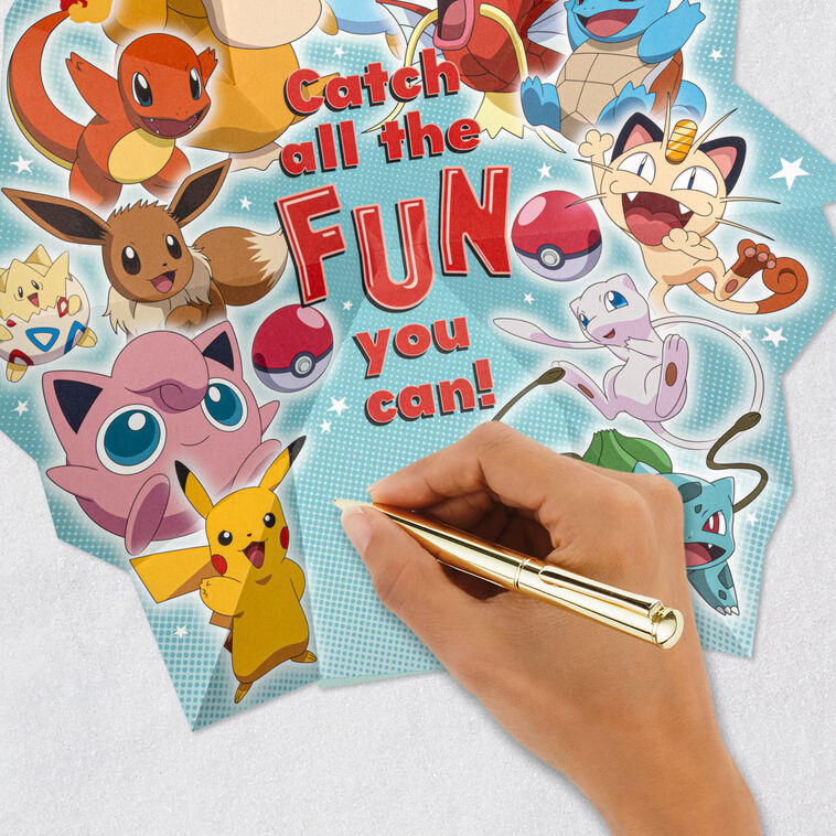 Pokémon Catch All the Fun Pop-Up Birthday Card for Kids signing card image number 6