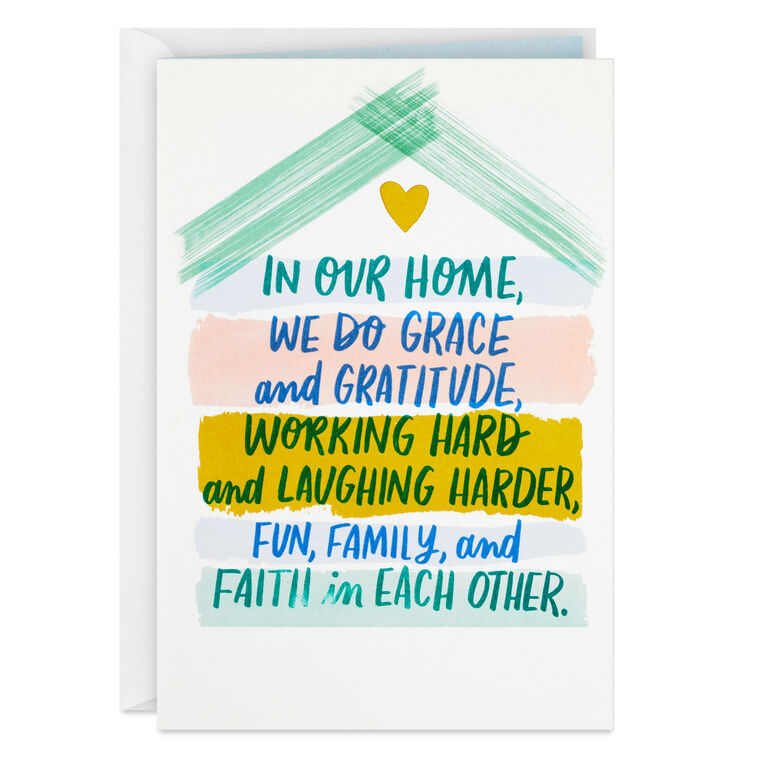 In Our Home Anniversary Card for Parents