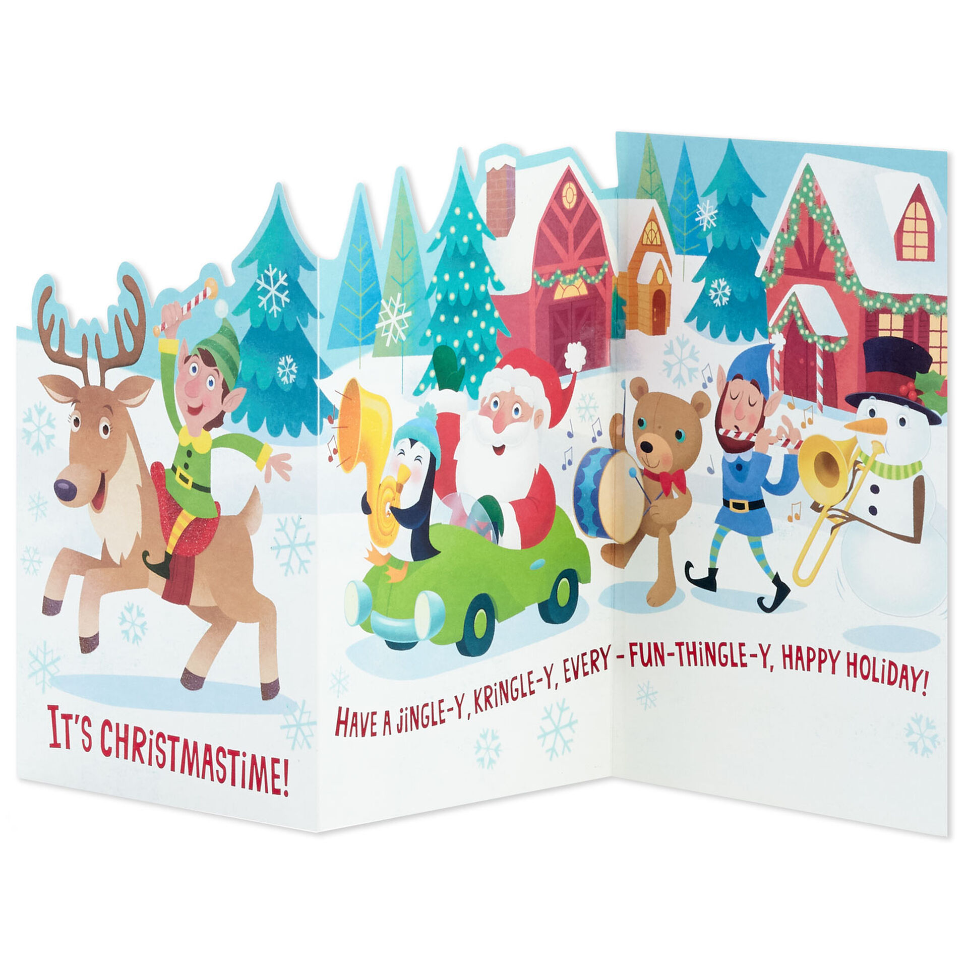North Pole Characters Musical Christmas Card Greeting Cards Hallmark