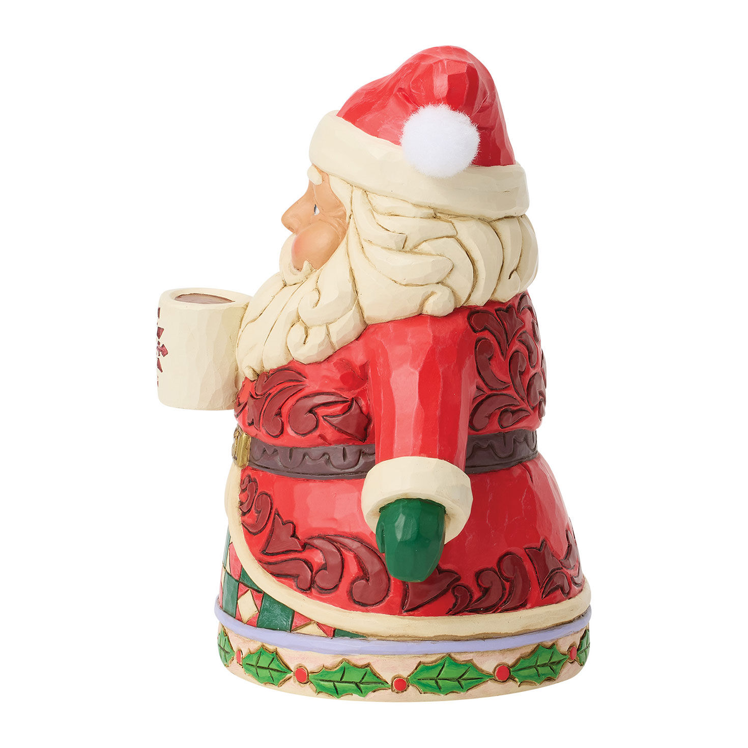 Santa With Coffee Mug Jim Shore Statue side image number 3