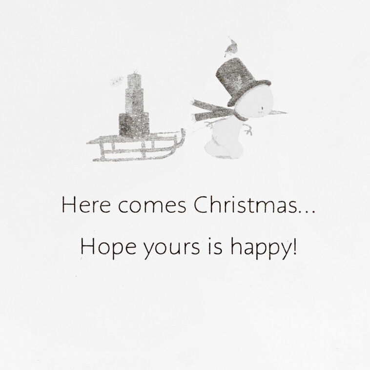 Santa Friends in Snow Boxed Christmas Cards Pack sentiment image number 4