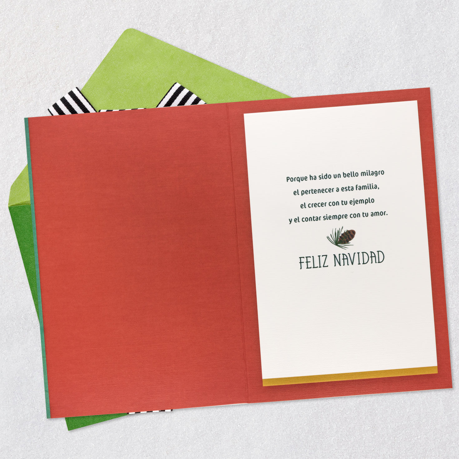 Cardinal in Gold Medallion Christmas Card for Mom Open card with envelope image number 3