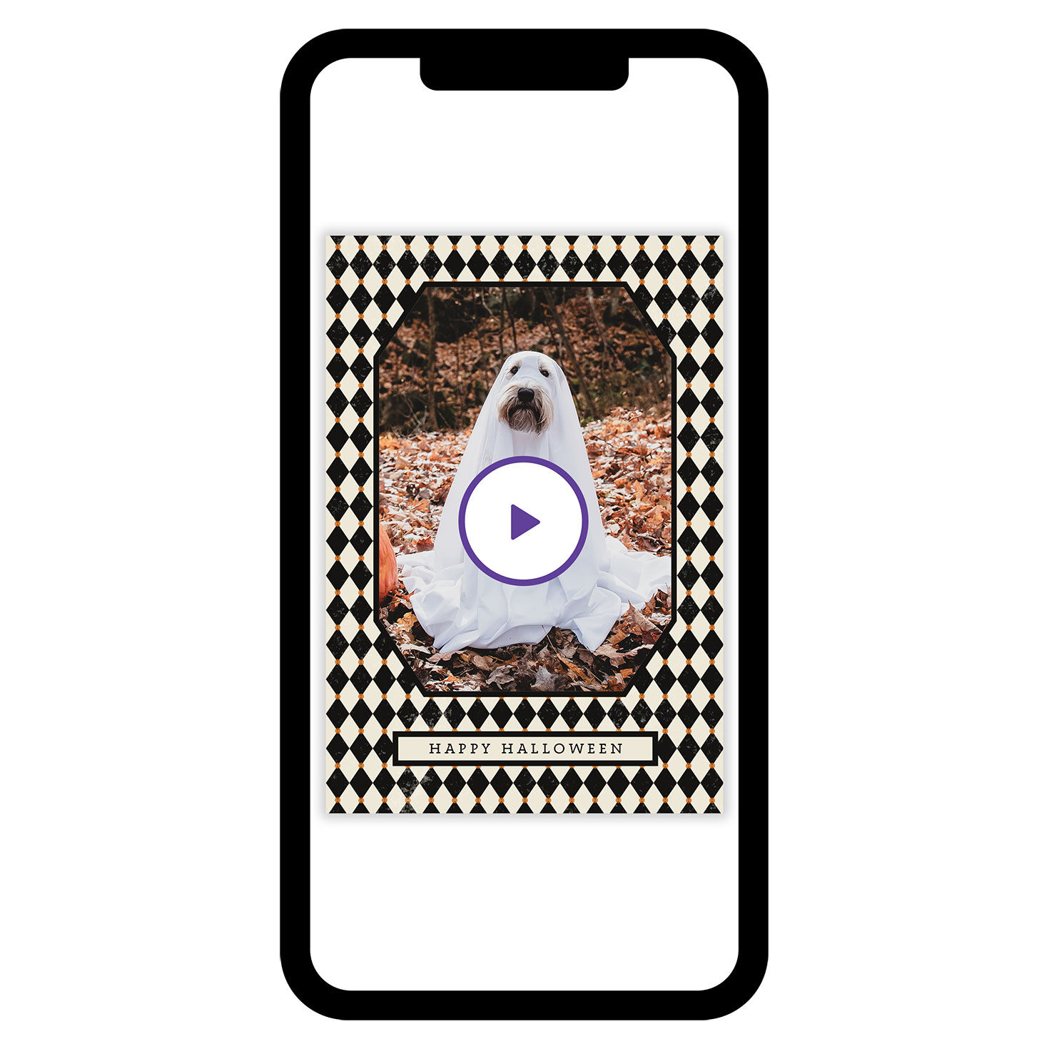 Modern Gothic Frame Custom Halloween eCard