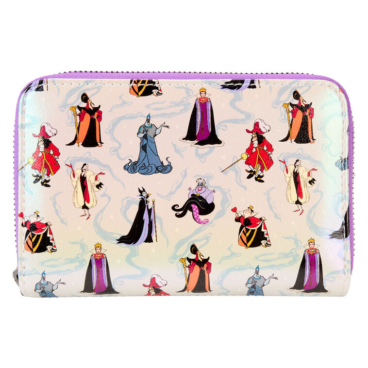 Loungefly Disney Villains Iridescent Zip-Around Wallet