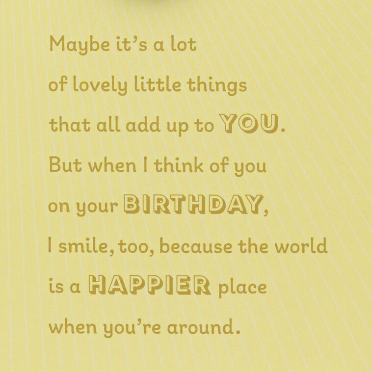 Smiling Daisy Pin on Yellow Ombré Birthday Card  image number 3