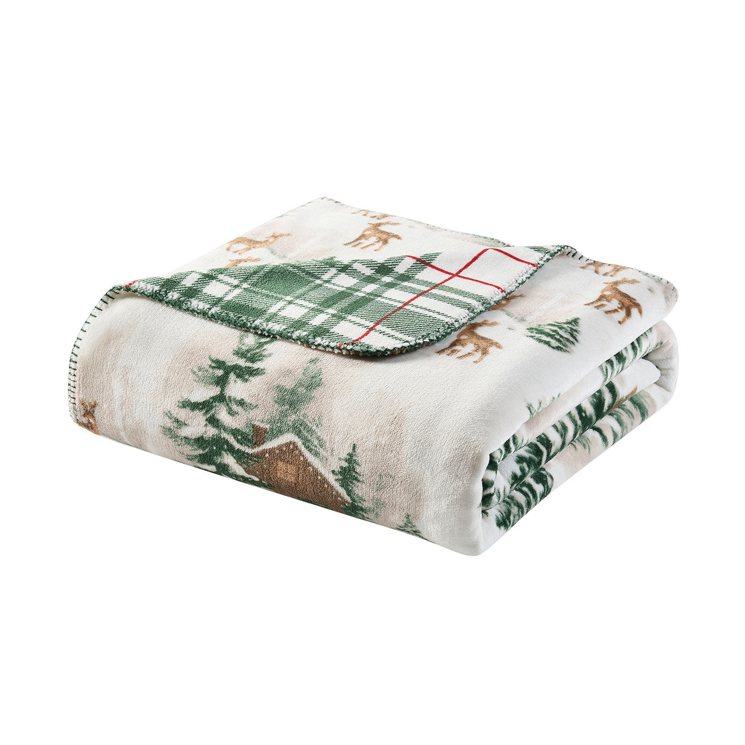 Hallmark Cabin Reversible Plush Throw - 50x70