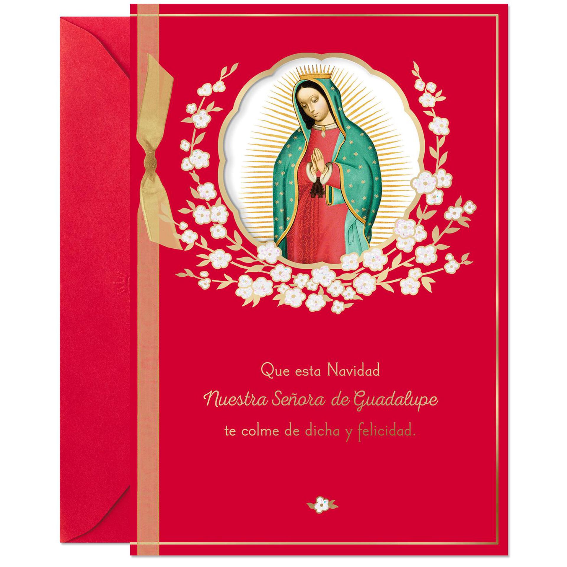 Joy and Happiness SpanishLanguage Christmas Card for Mom  Greeting