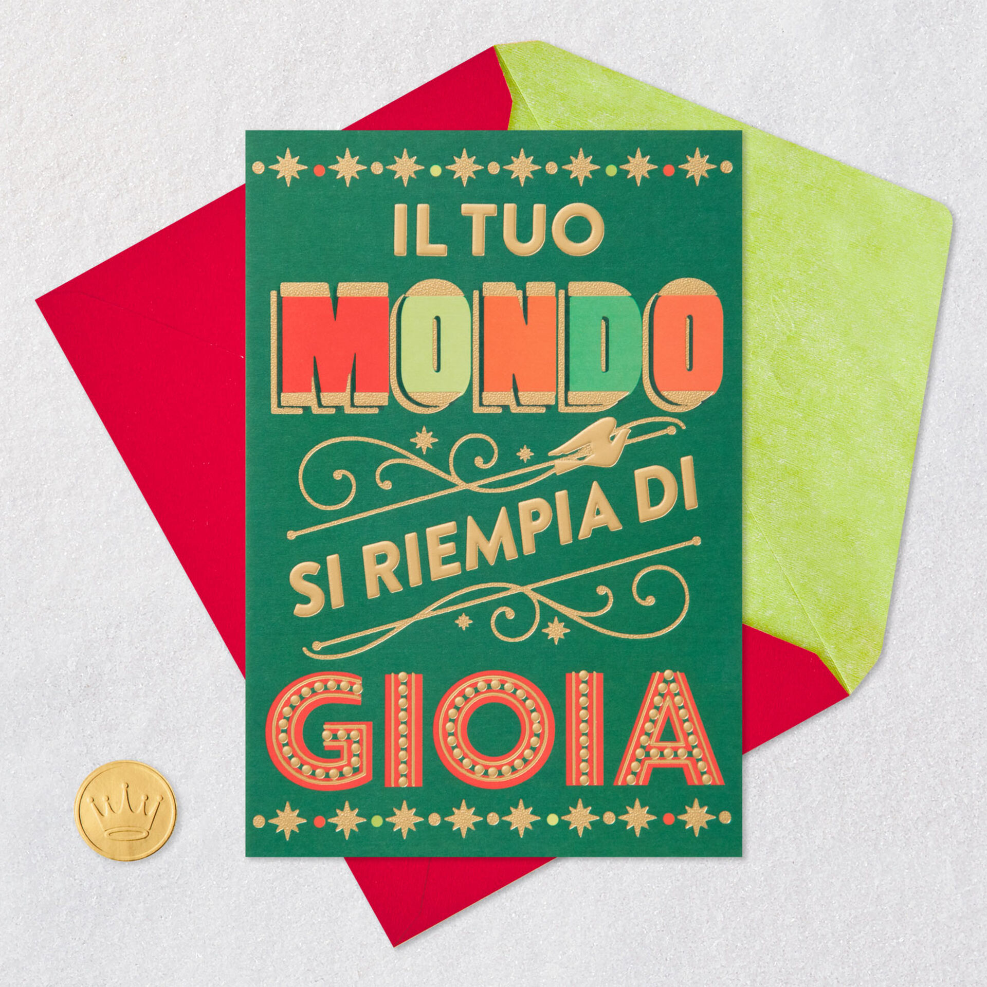 Joy to Your World ItalianLanguage Christmas Card Greeting Cards Hallmark