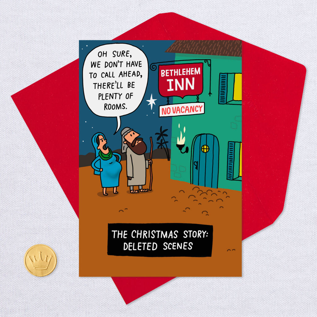 No Room At The Inn Funny Christmas Card