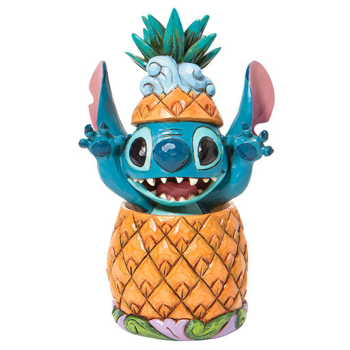 Jim Shore Disney Stitch in a Pineapple Figurine, 5.75", 
