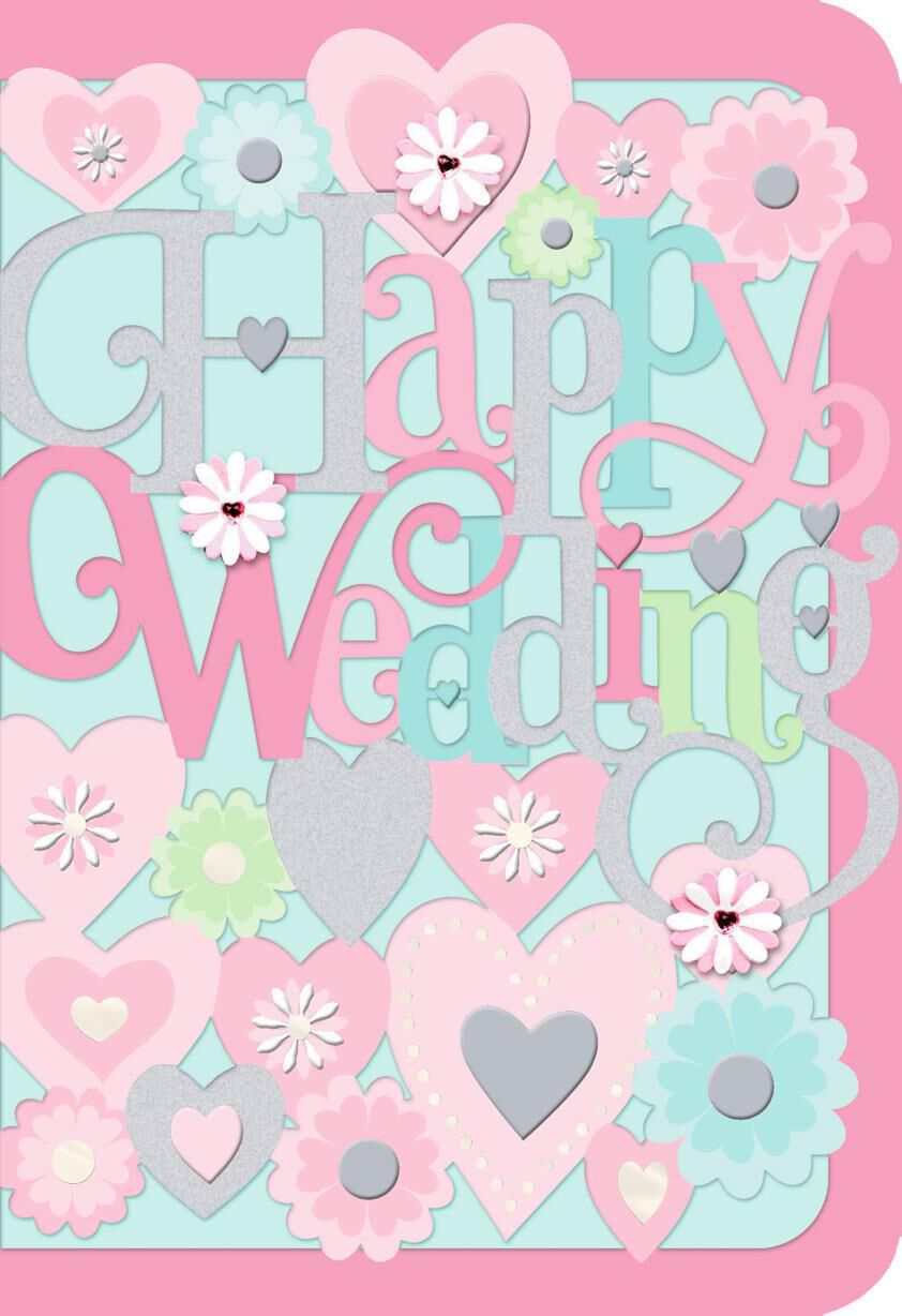 Happy Wedding, Happy Life Wedding Card
