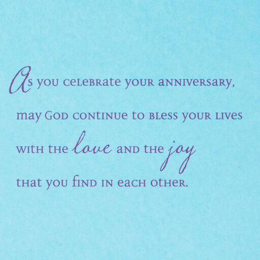 A Happy Marriage Religious Anniversary Card, 