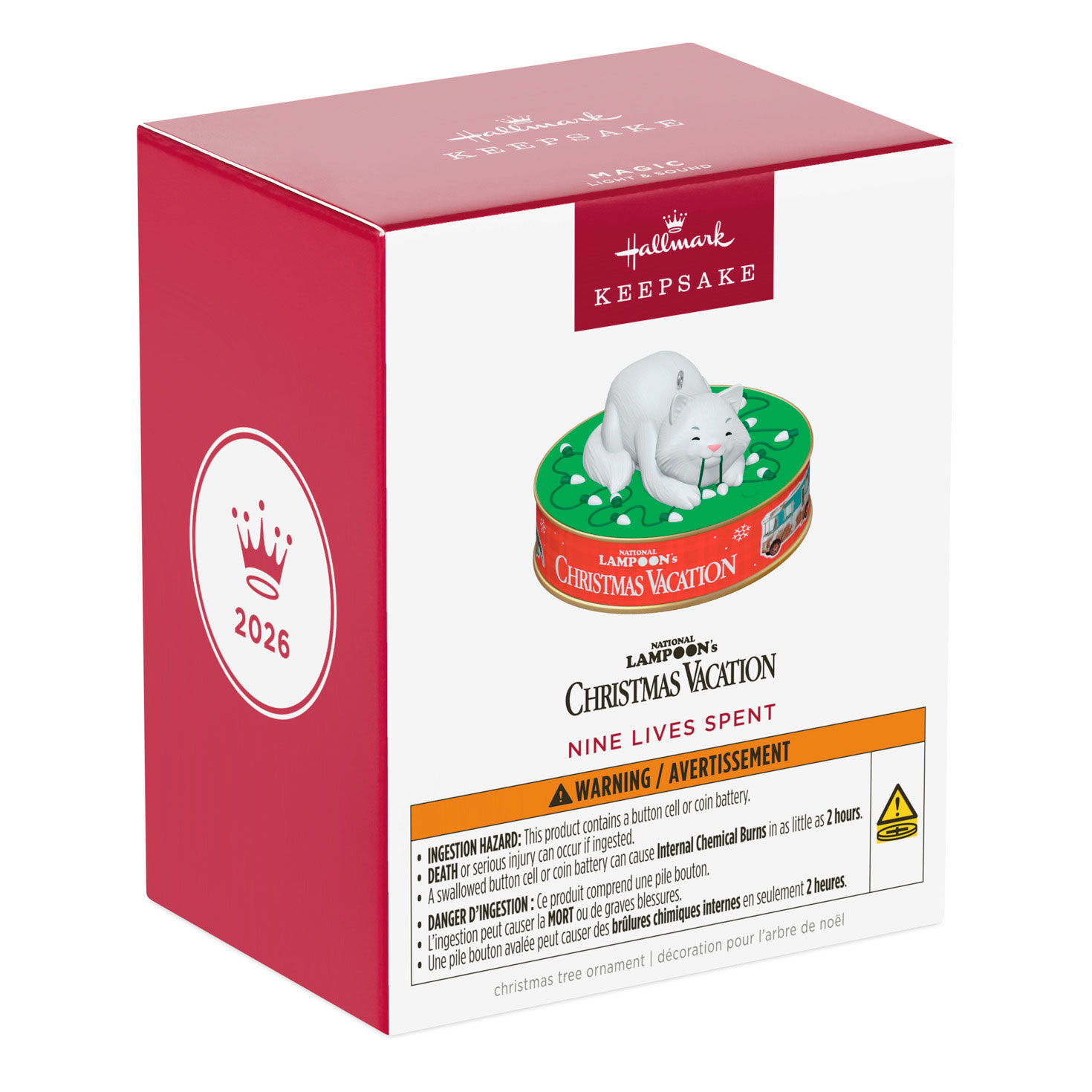 Cat Biting String Lights Keepsake Ornament Package front image number 7