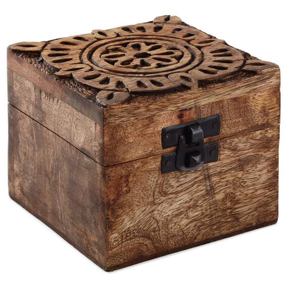 Hand-Carved Wood Wish Box, , large image number 1