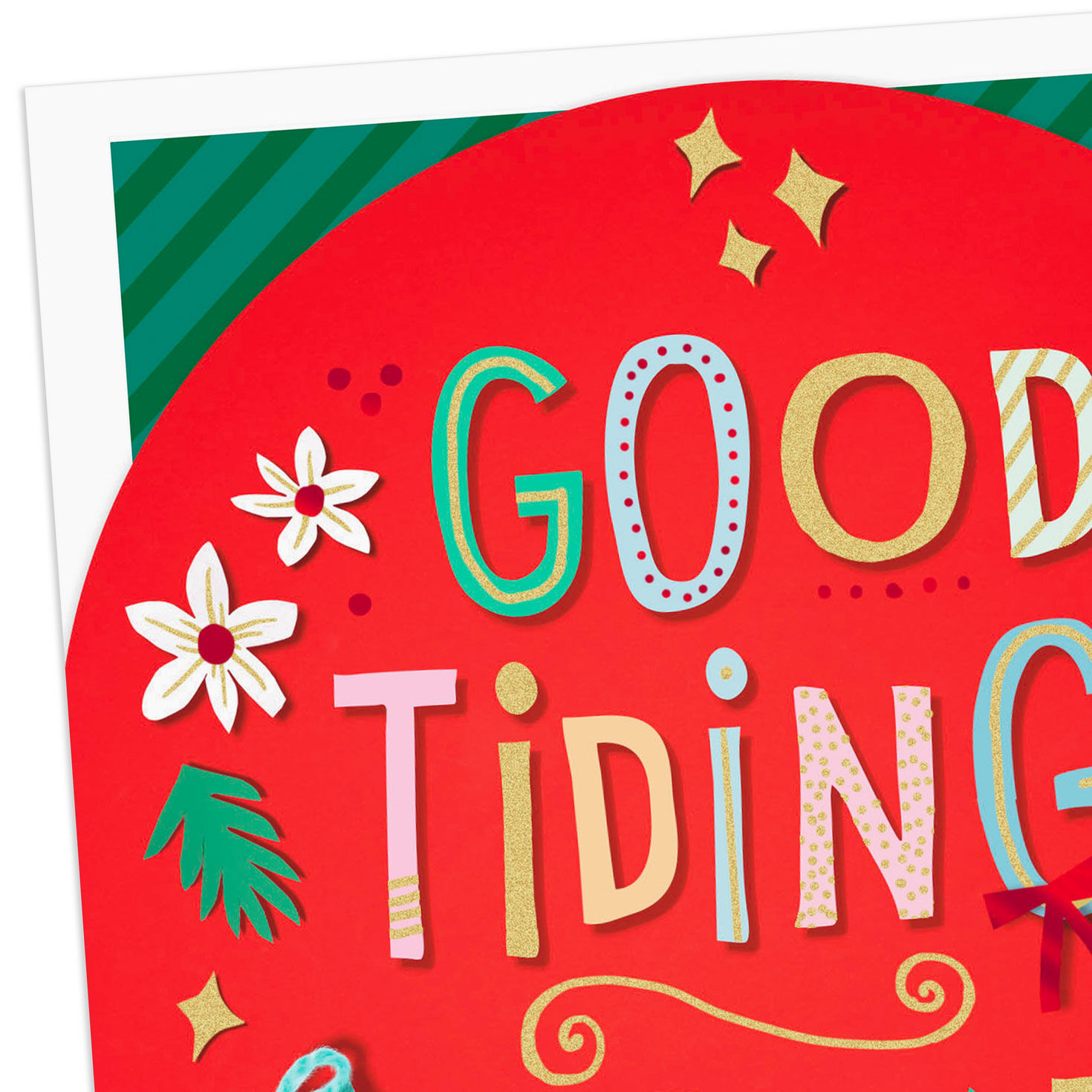 Fun Letters and Icons Religious Christmas Card Card Front Detail image number 5