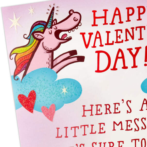 Unicorn Fart Funny Valentine's Day Card With Sound, , large image number 4