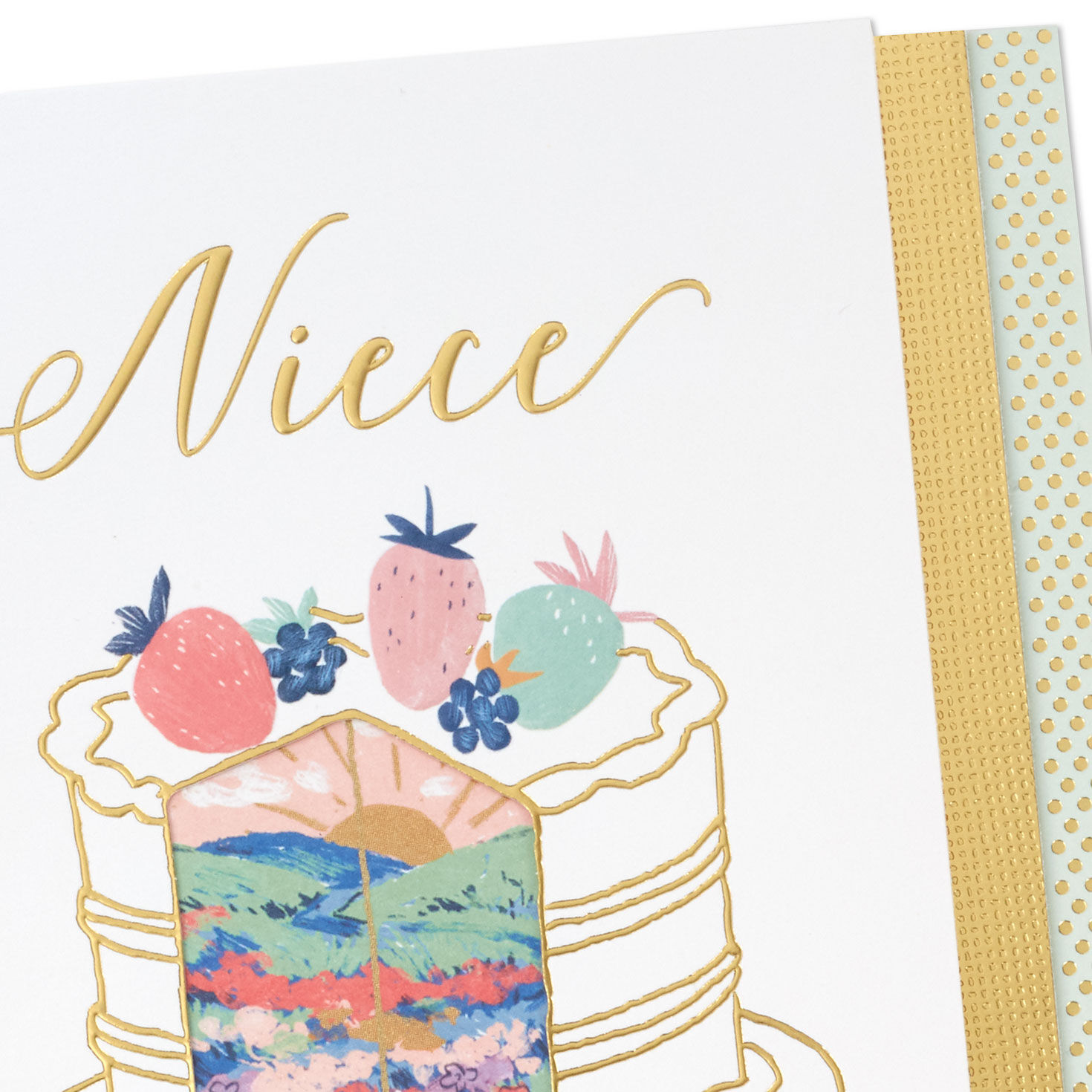 Fruit Cake Birthday Card for Niece Card Front Detail image number 8