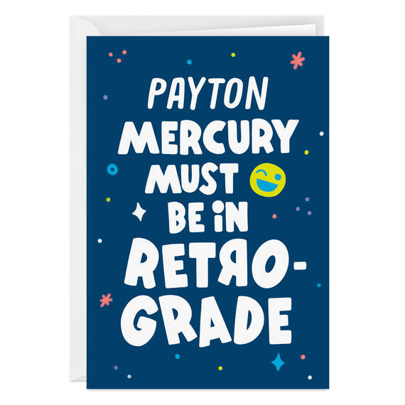 Mercury Retrograde Fun Folded Photo Card