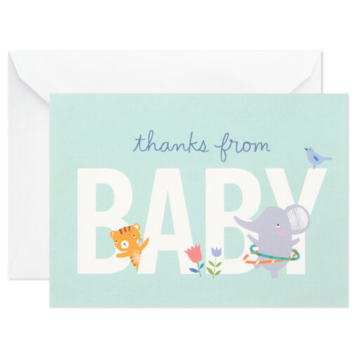 Happy Animals Blank Thank-You Notes, Pack of 24, 