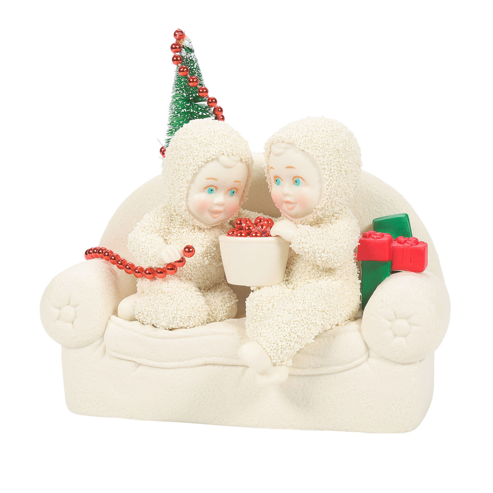 Snowbabies Stringing Cranberries Figurine, 4