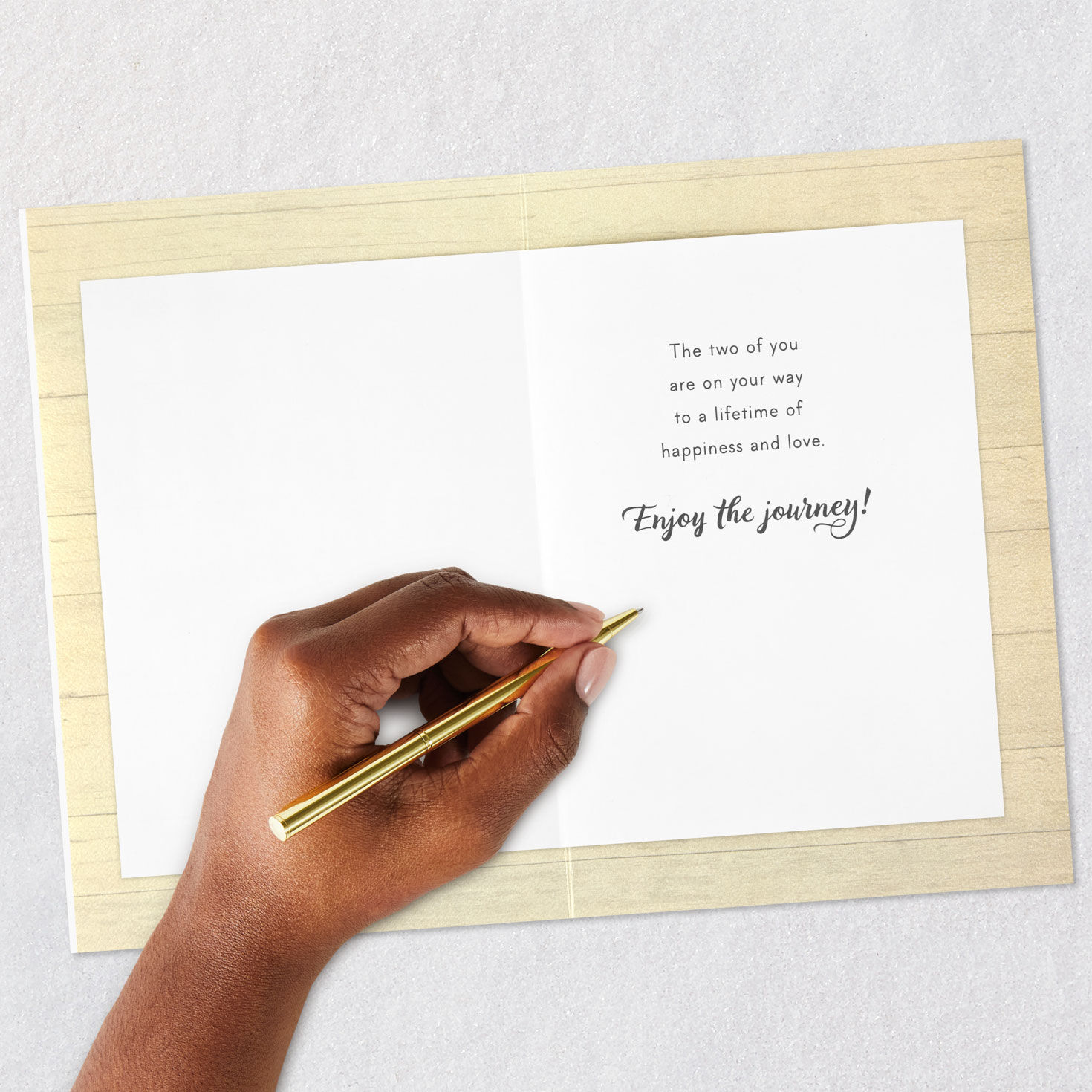 Just Married Vintage Getaway Car Wedding Card Signing card image number 6