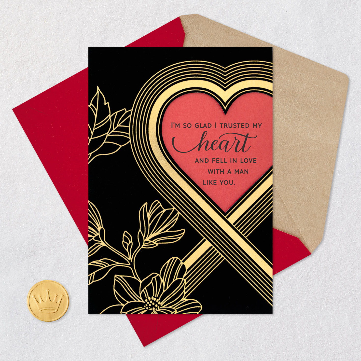 So Glad to Love a Man Like You Romantic Valentine's Day Card for Him for only USD 6.99 | Hallmark