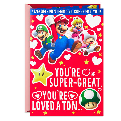 Nintendo Super Mario™ Valentine's Day Card With Puffy Stickers, 