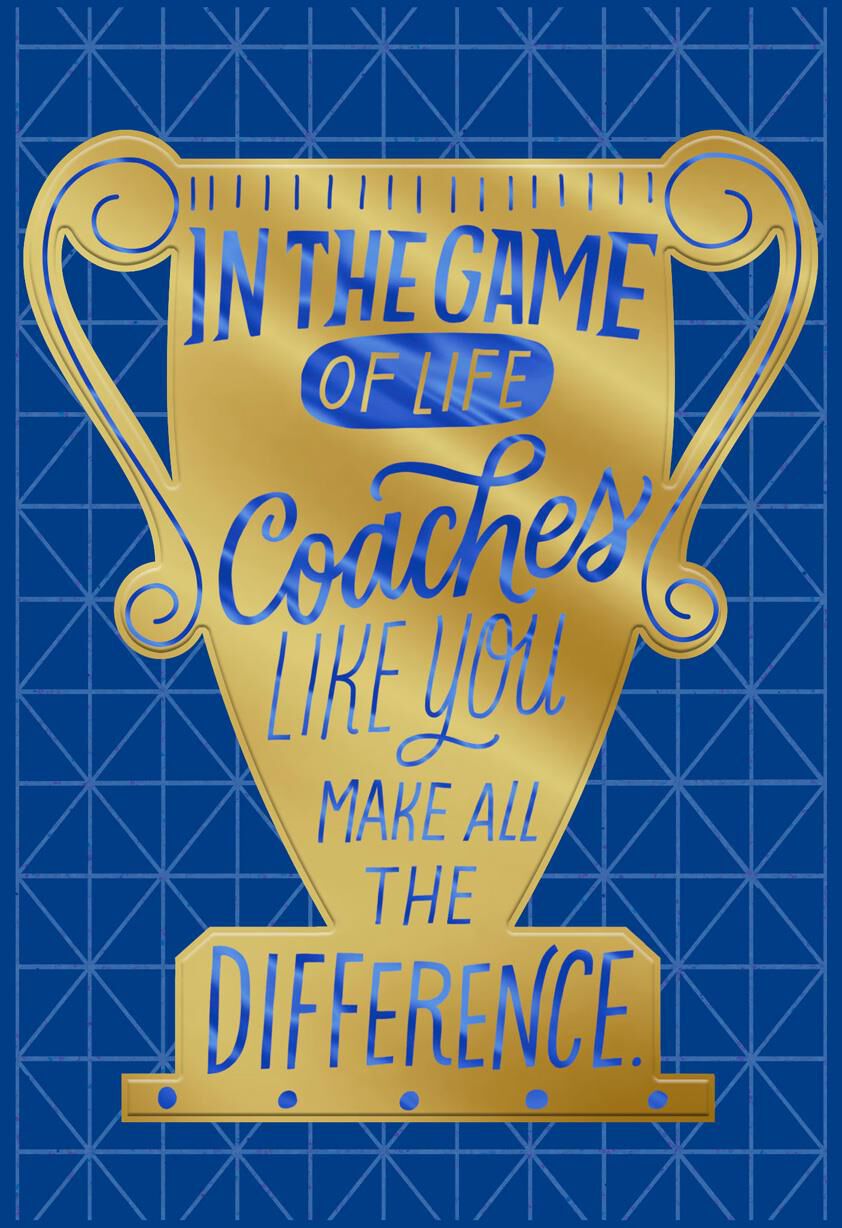 Win or Lose Thank You Card for Coach