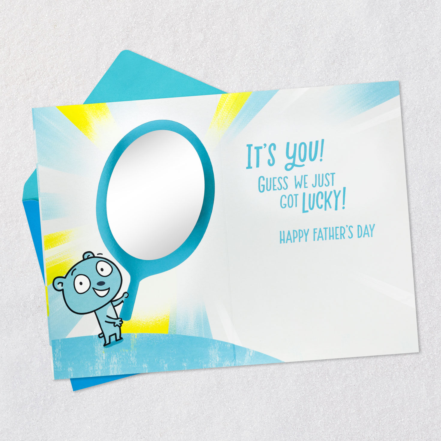 Lucky Family Grandpa Funny Father&rsquo;s Day Card Open card with envelope image number 3