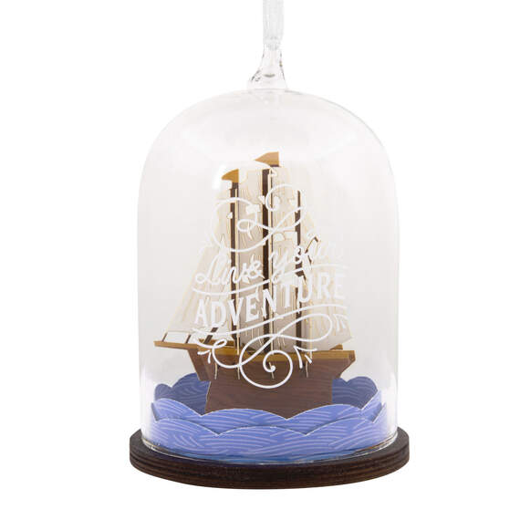 Live Your Adventure Ship in a Bottle Hallmark Ornament, , large image number 1