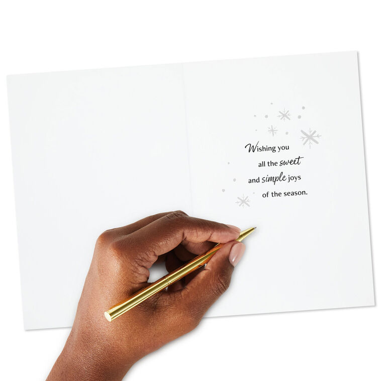 Snowman at Night Boxed Christmas Cards Pack Signing card image number 6