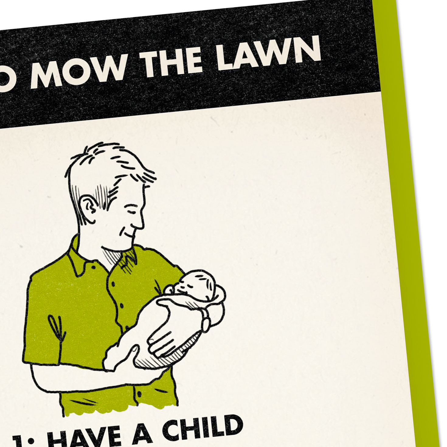 Lawn Mowing Cartoon Father's Day Card Card Cover Detail image number 4