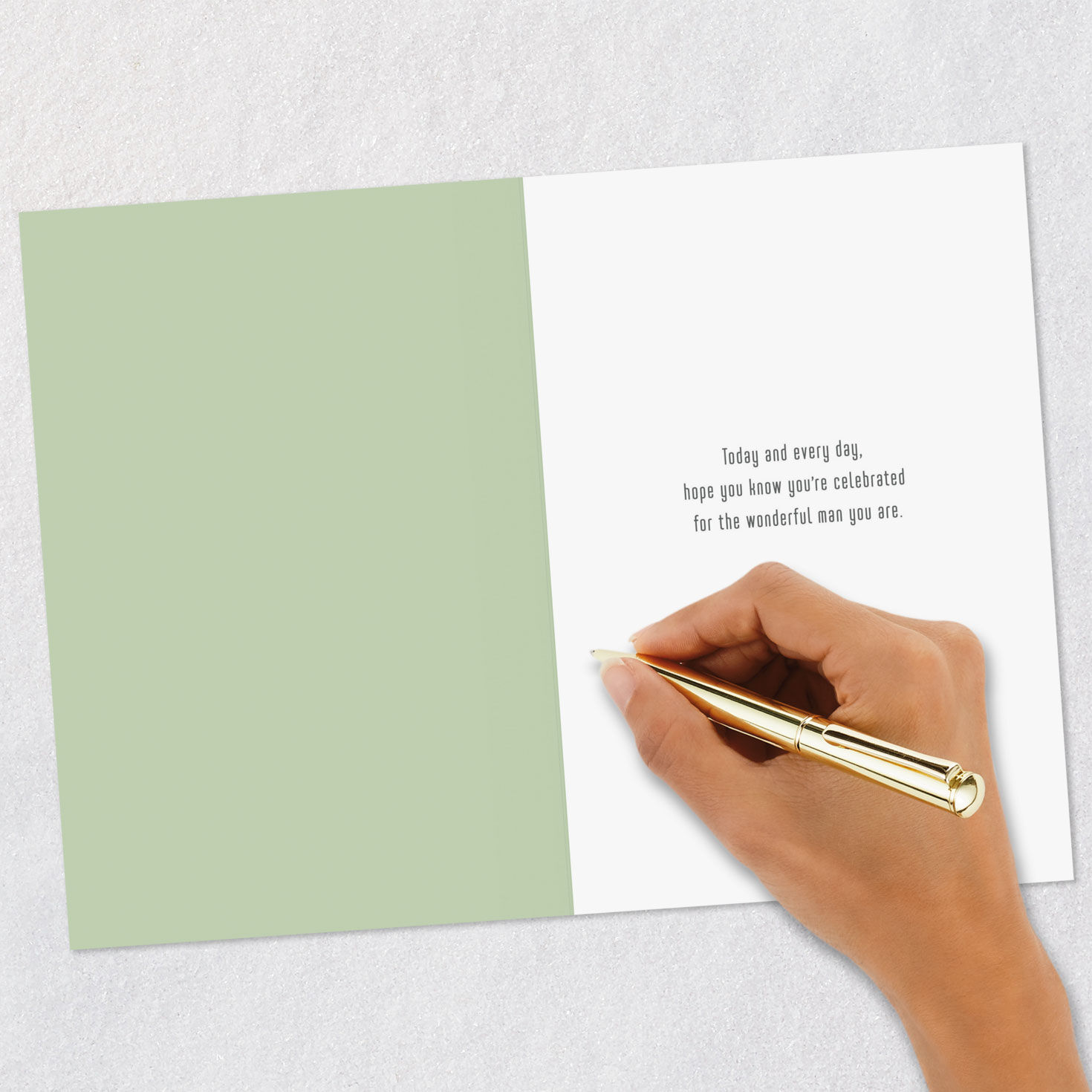 Elegant Leaves Father's Day Card Signing card image number 6