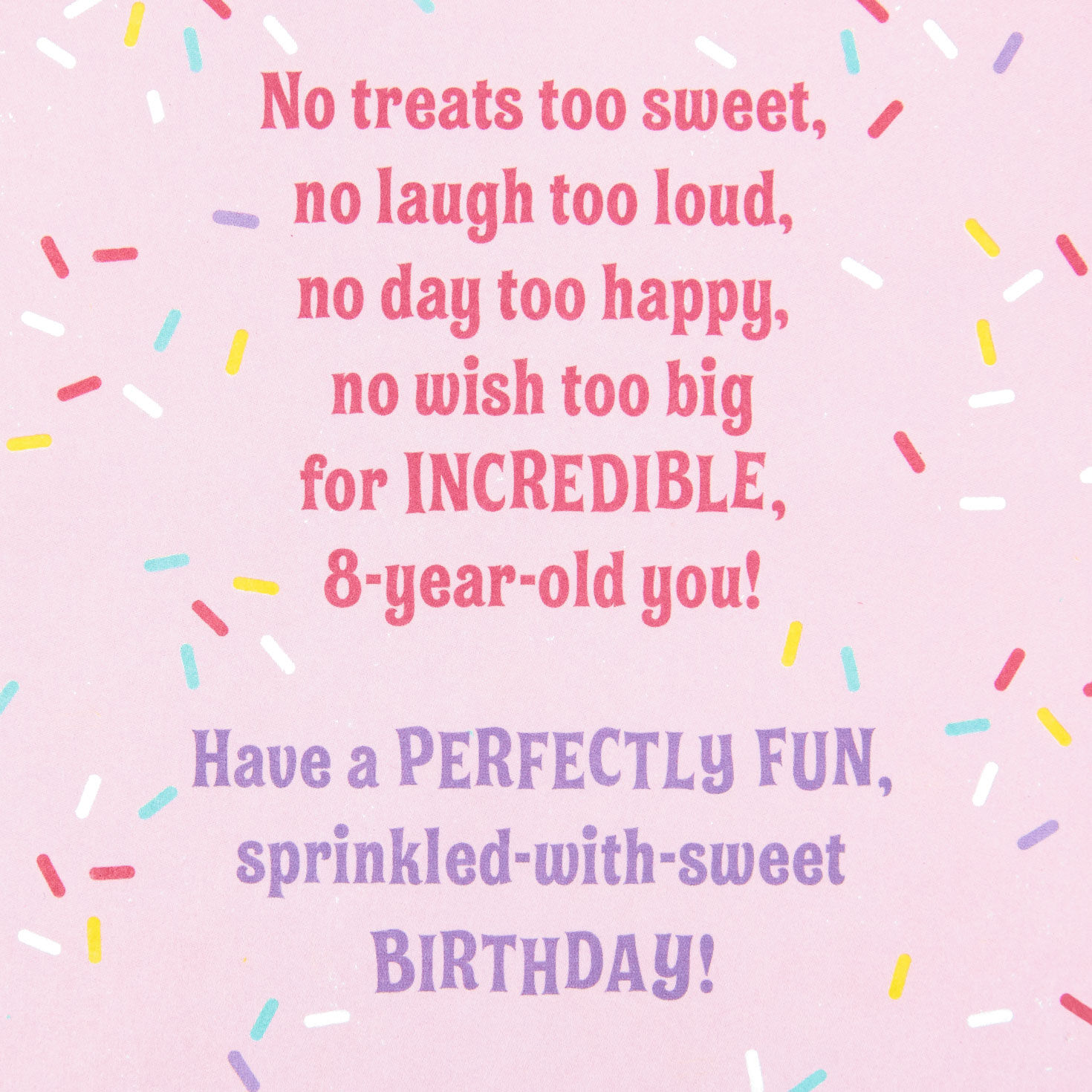 Fun Details about   HAPPY 8TH BIRTHDAY CARD Cute Hallmark Greeting Card Artsy Trendy 