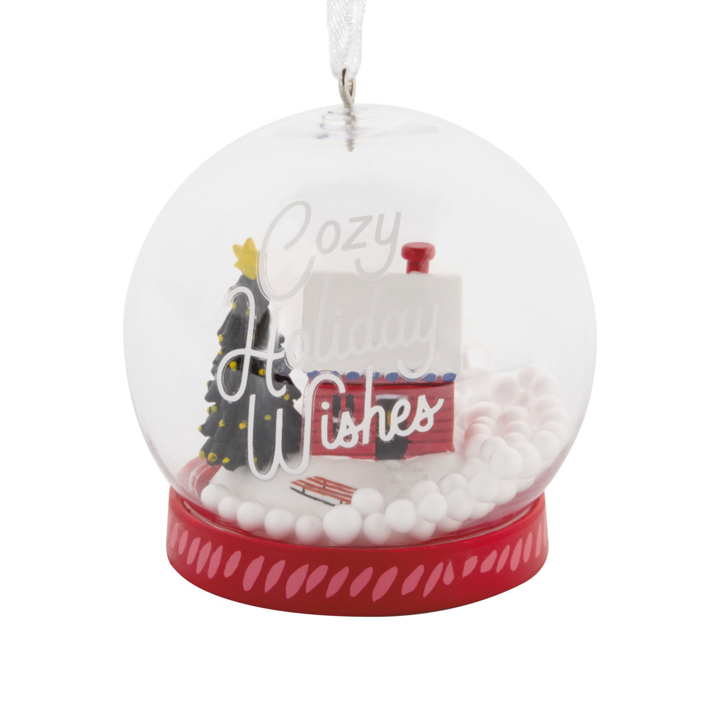Cozy Holiday Wishes Snow Globe Hallmark Ornament