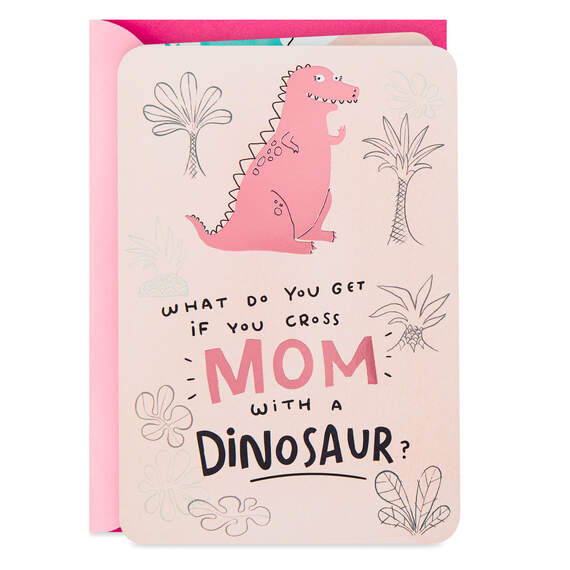 Roarsome Dinosaur Pop-Up Funny Mother's Day Card for Mom
