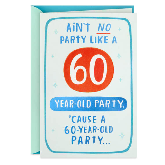 How to Party Like a 60-Year-Old Funny 60th Birthday Card