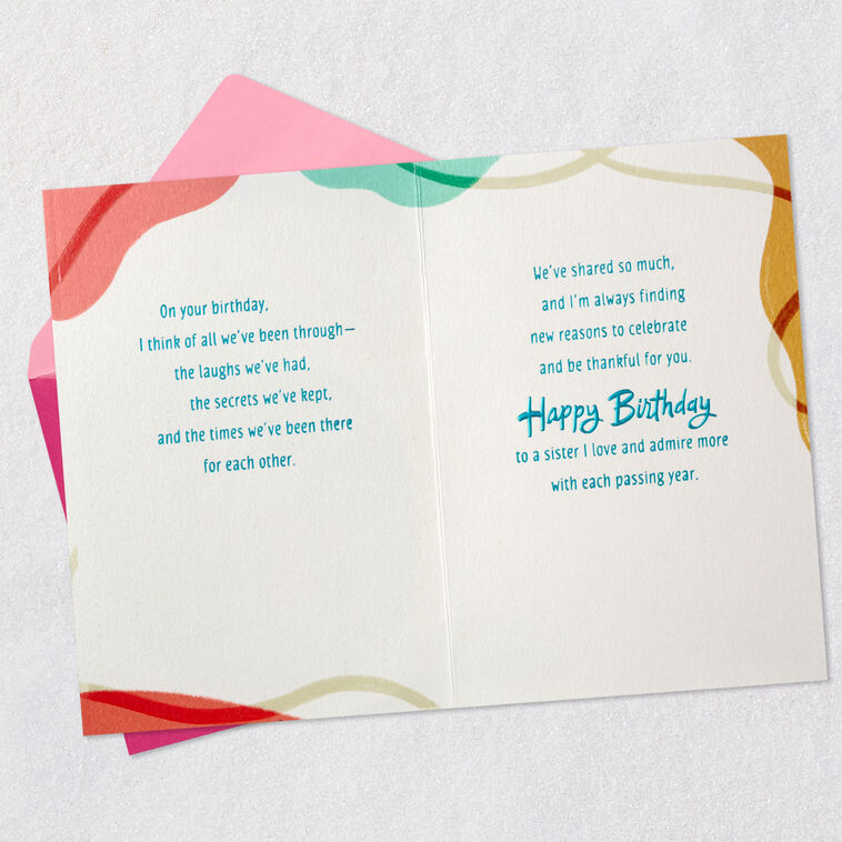 I Love Celebrating You Birthday Card for Sister, , large image number 4