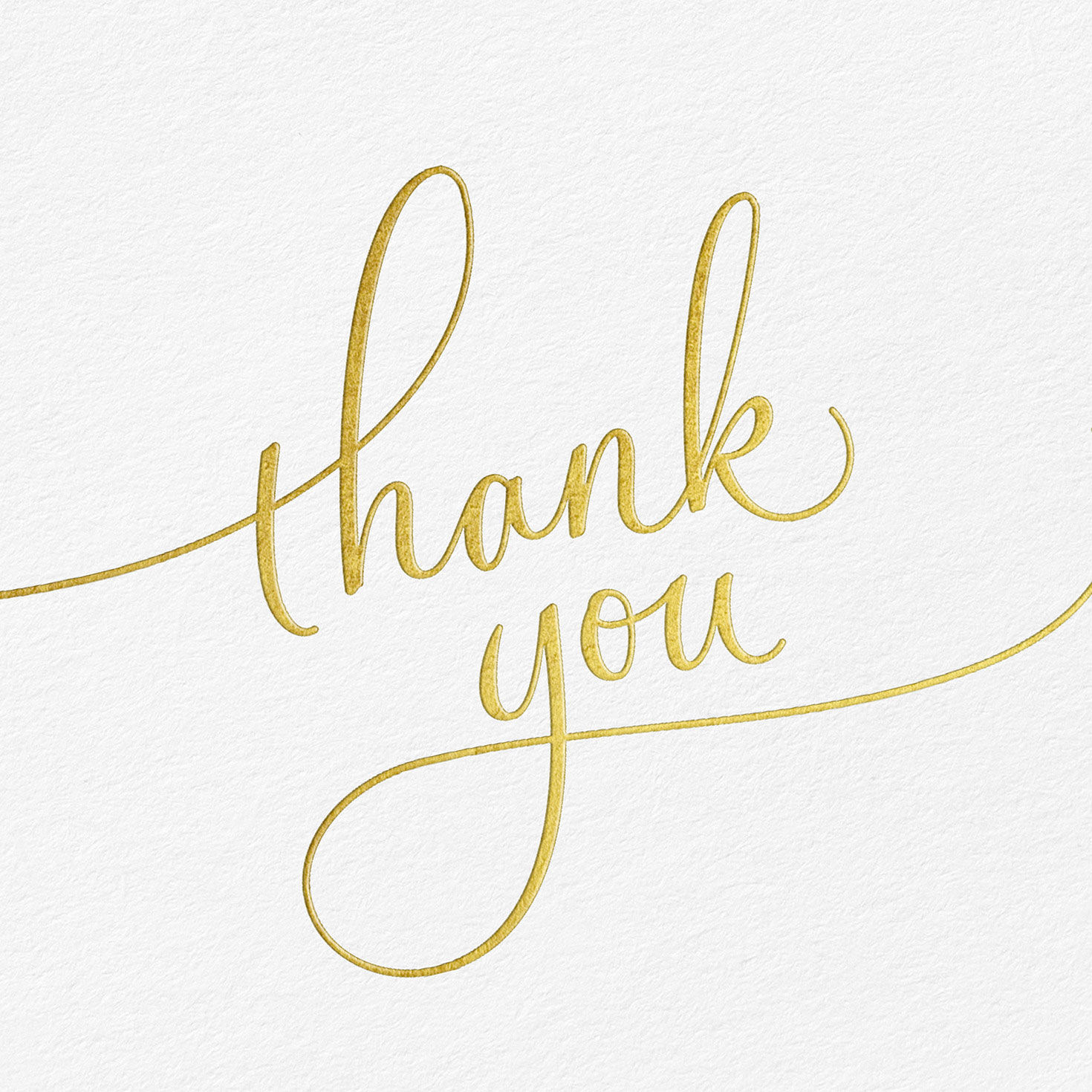 Gold Foil on White Blank Thank You Note Cards Pack  image number 3
