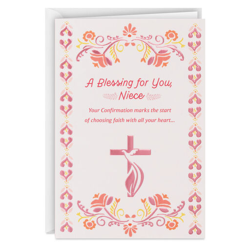 A Blessing for You Religious Confirmation Card for Niece, 