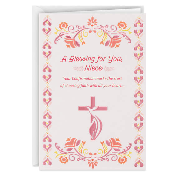 A Blessing for You Religious Confirmation Card for Niece, , large image number 1