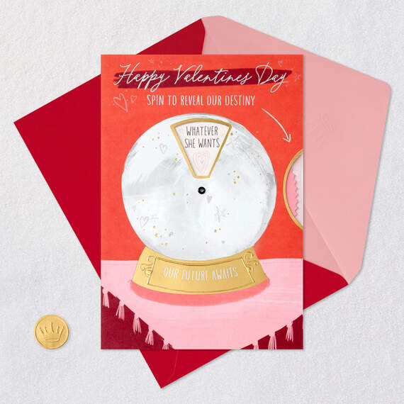 Reveal Our Destiny Interactive Wheel Valentine's Day Card for Her, , large image number 5