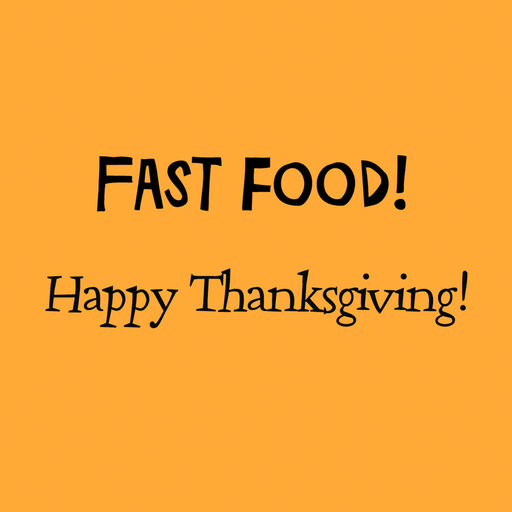 Fast Food Turkey Joke Funny Thanksgiving Card for Kids, 