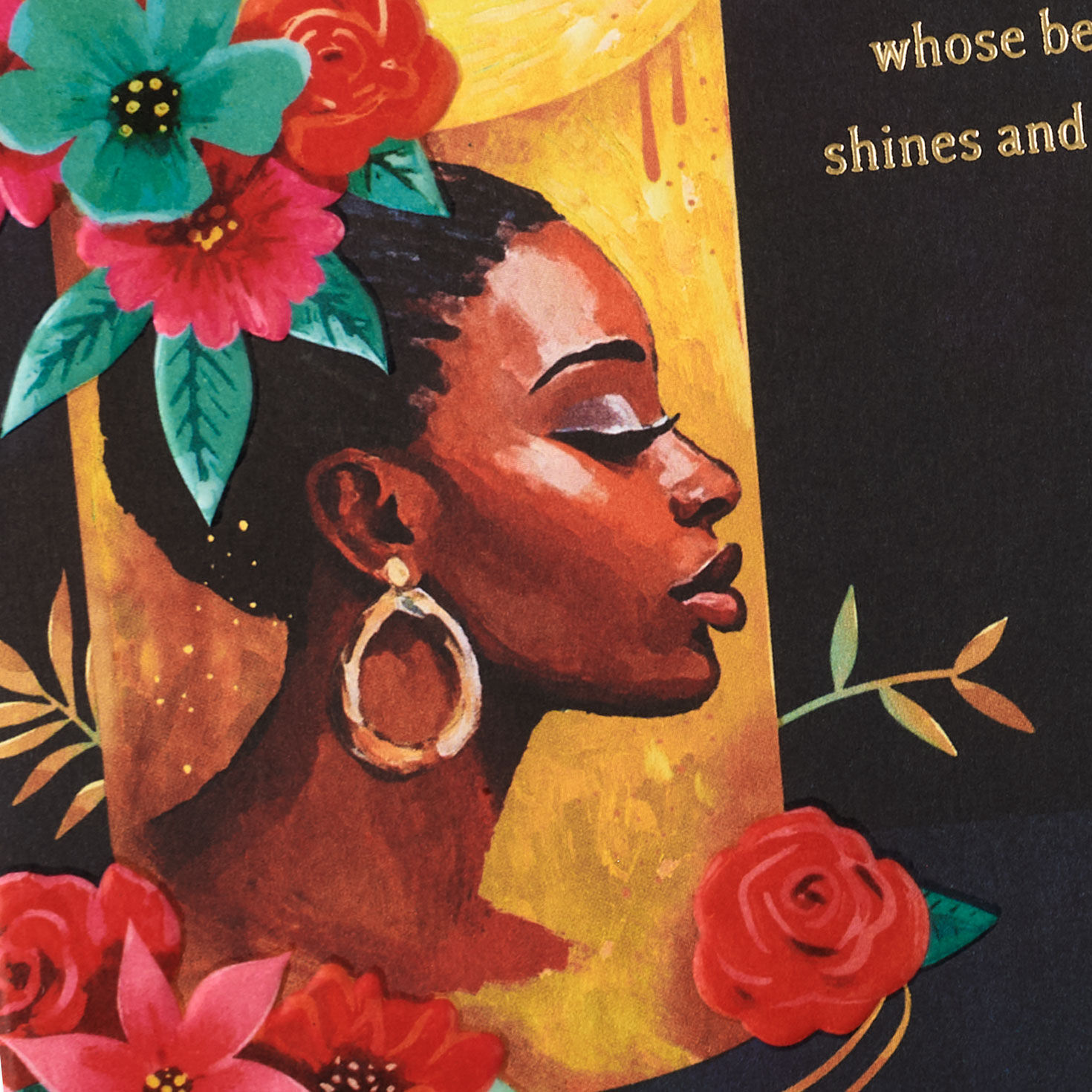 Black Woman on Cake Sister Birthday Card Card Front Detail image number 6